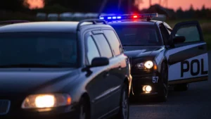 a motorist pulled over by a highway traffic patrol officer