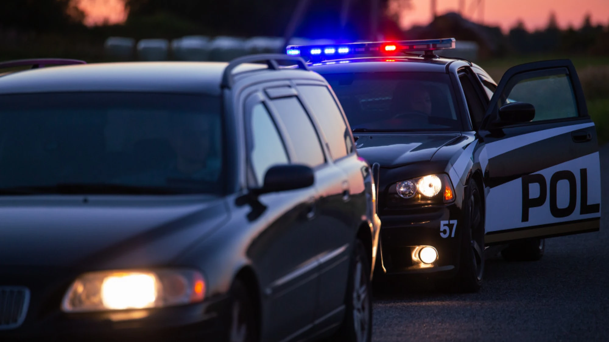 a motorist pulled over by a highway traffic patrol officer